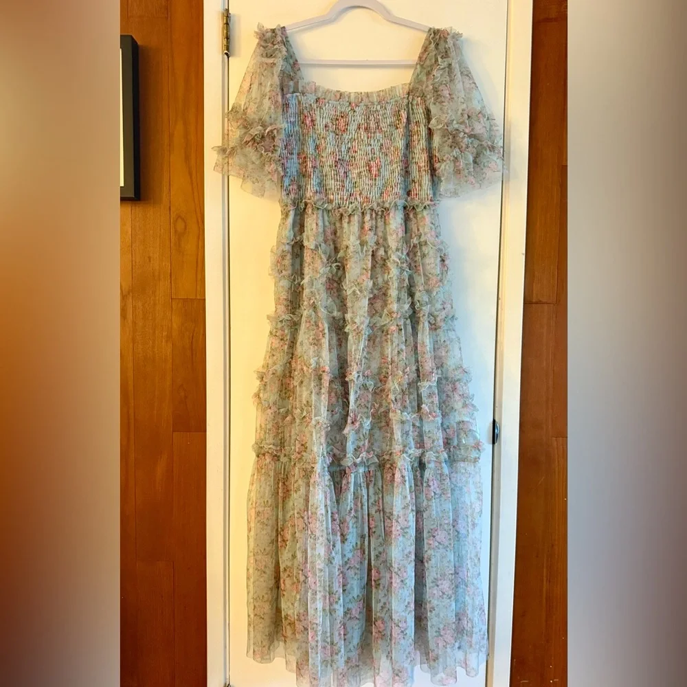Beulah Style Floral Tulle Maxi Dress - Picture 2 of 12